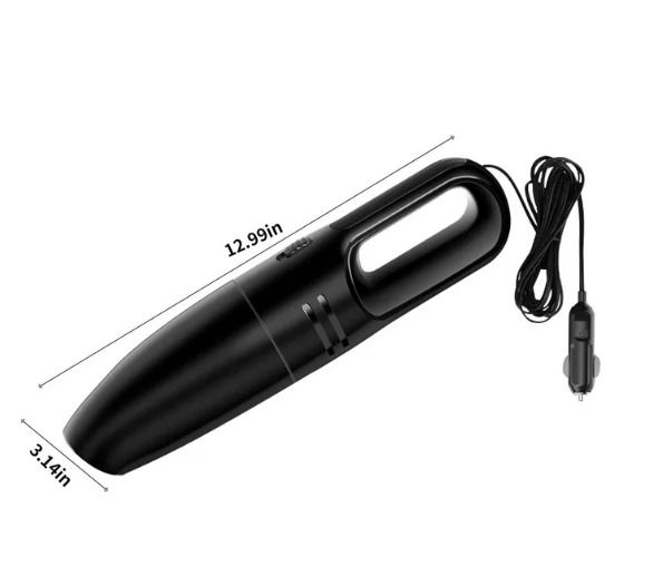 OLFAVE Car Vacuum Cleaner - Car Accessories - Small 12V 120WHigh Power Handheld Portable Car Vacuum w/Attachments, Detailing Kit Essentials for Travel,Black Wired