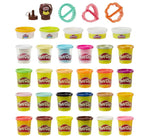 Play-Doh Kitchen Creations Cook 'n Colors Refill Variety Pack with Play-Doh Confetti, Elastix, Drizzle, Metallics, and Color Burst, 30 Total Containers, Assorted Colors, Non-Toxic