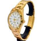 Rolex 15238 18KYG Full Gold Automatic 34mm Watch, Box & Cert