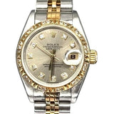 Rolex 69173 DateJust Halfgold Diamond D10 Automatic Watch, 26mm