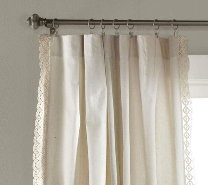 Rosalie Window Curtain Panels Ivory 54x120Set