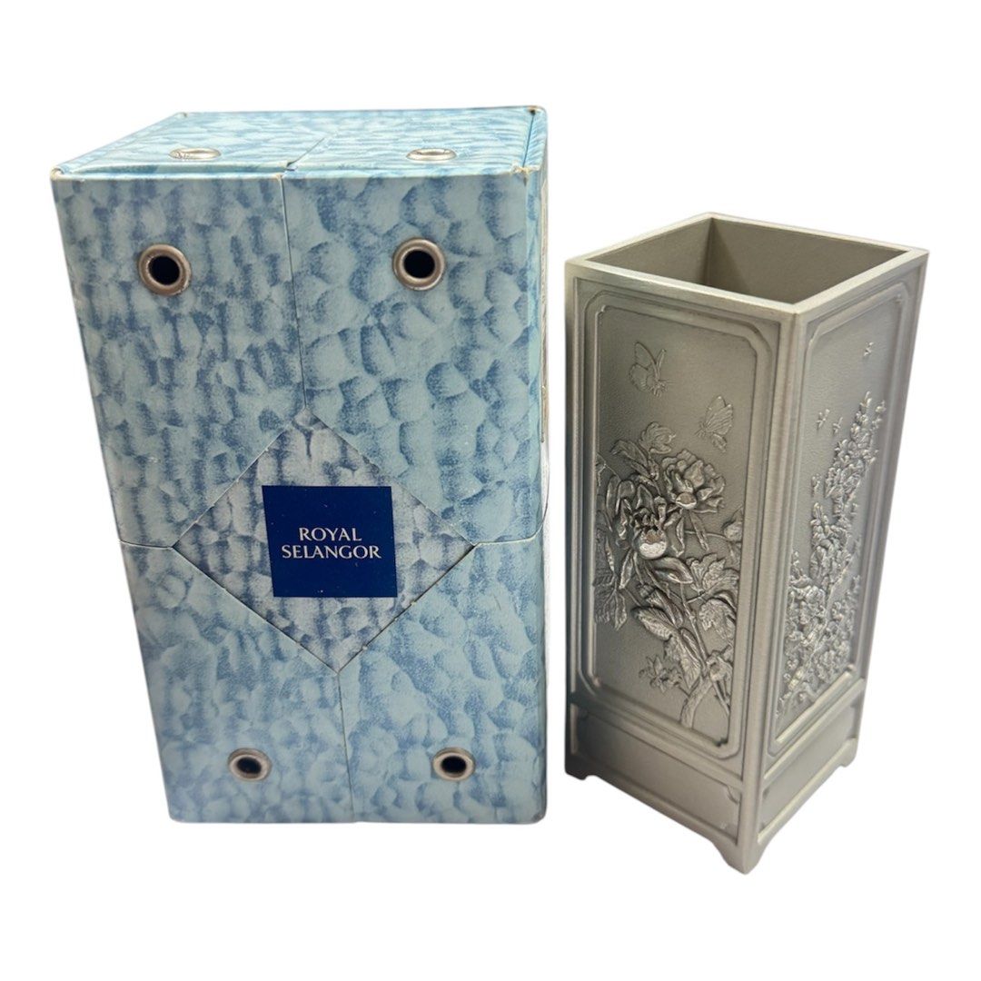 Royal Selangor Hand Finished Four Seasons Collection Pewter Pen/Pencil Holder, H:13cm