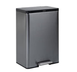 Rubbermaid 2112520 Stainless Steel Metal Step-On 12G Trash Can for Home and Kitchen, Charcoal