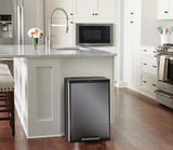 Rubbermaid 2112520 Stainless Steel Metal Step-On 12G Trash Can for Home and Kitchen, Charcoal