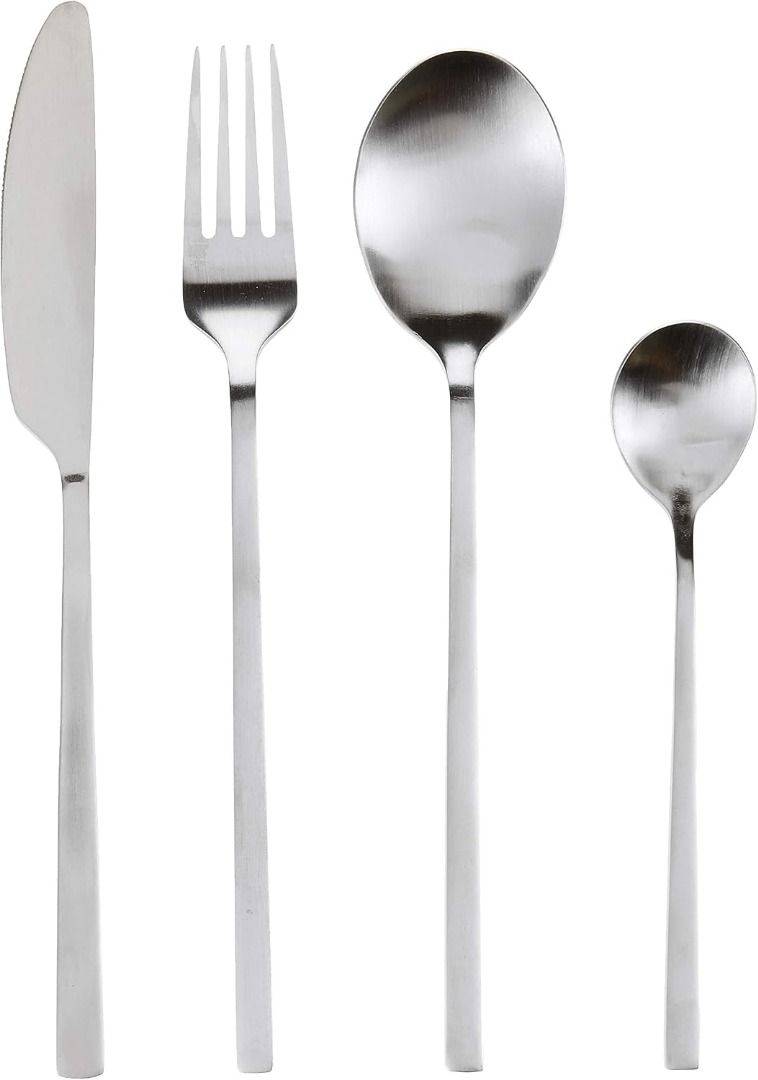 Table Matters  KN-6131- Cubic 16 Piece Stainless Steel Cutlery Set Matt Silver
