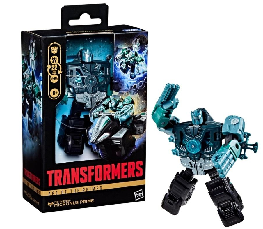 Transformers Age of the Primes The Thirteen Micronus Prime, Deluxe Class 5.5-Inch Converting Action Figure, Robot Toys for Ages 8+, Collectible Toy