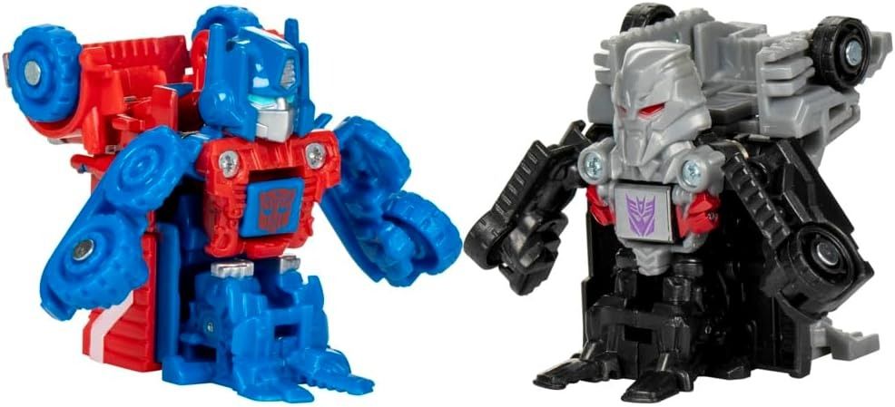 Transformers One Race Changers 2-Pack, Optimus Prime and Megatron 1.5-Inch Robot Action Figures