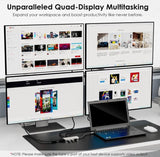WAVLINK USB C Dock Quad Monitor, 7-In-1 Laptop Docking Station, Multiport Adapter with Dual 4K DP, 4K HDMI, 1080P VGA, 480Mbps USB2.0-A for MacBook, Dell XPS, Lenovo Thinkpad, and HP Laptops