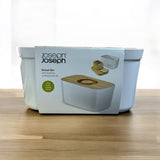 Joseph Joseph 81097 Bread Bin with Cutting Board Lid, White