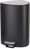 Joseph Joseph EasyStore Stainless Steel 5L Pedal Trash Can With Bin Liner Storage Matt Black
