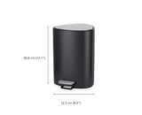 Joseph Joseph EasyStore Stainless Steel 5L Pedal Trash Can With Bin Liner Storage Matt Black