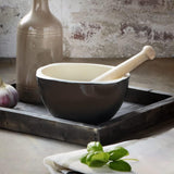 Emile Henry Made In France Mortar and Pestle Charcoal