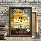 Poster Hub Visit India Vintage Travel Art Decor