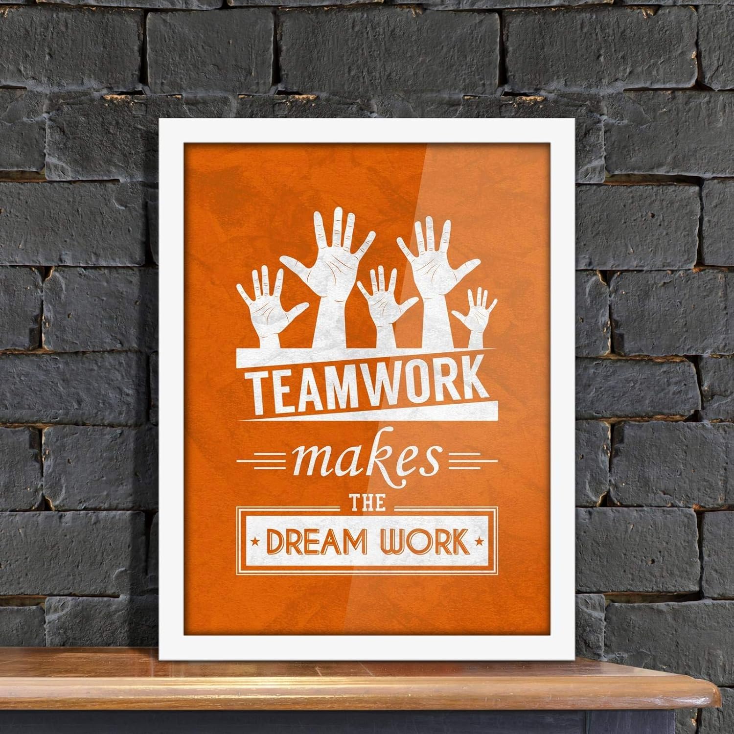 Poster Hub Teamwork Makes The Dream Work Motivational Art Decor Main image