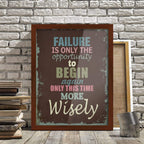 Poster Hub Failure Is Only The Opportunity Motivational Art Decor