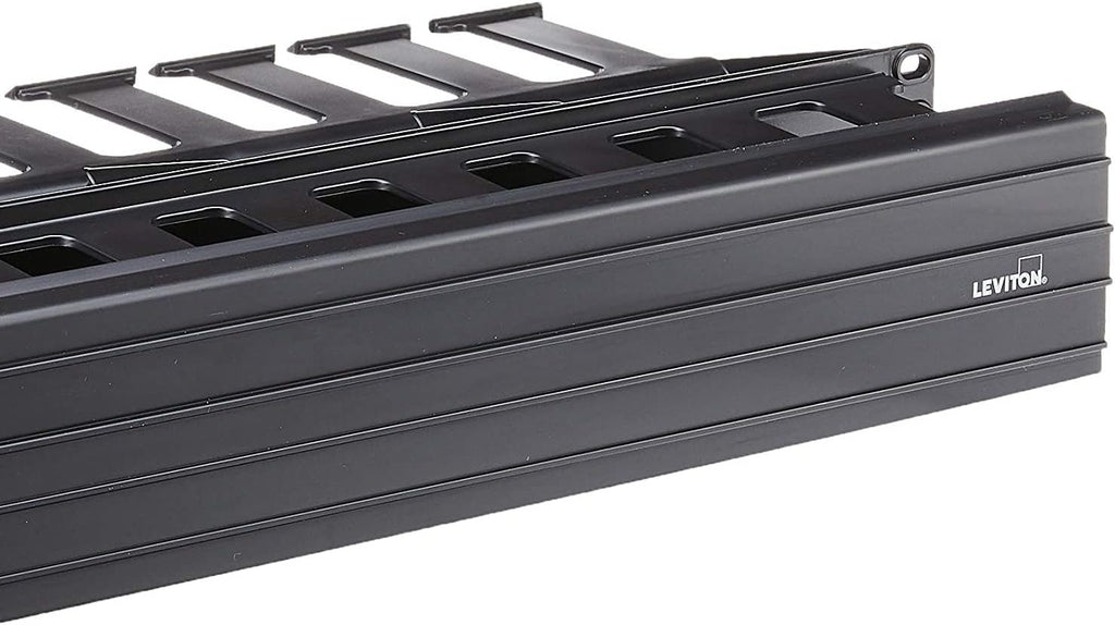 Leviton 492RU HFR Horizontal Cable Management 2RU 3 inch by 3 inch Front and 2 inch by 4 inch Rear