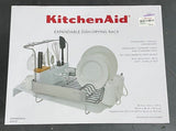KitchenAid Full Size Expandable Dish Drying Rack 24 Inch White