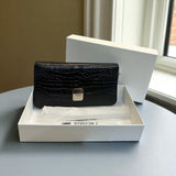 Lacoste Amelia Large Zippered Embossed Leather Wallet
