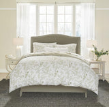 Laura Ashley Home - King Duvet Cover Set, Cotton Reversible Bedding with Matching Shams, Medium Weight Bedding for All Seasons (Lindy Green, King)