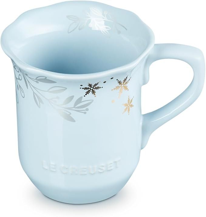 Le Creuset Frill Mug with Gold Decal, 330ml, Light Coastal Blue Secondary image