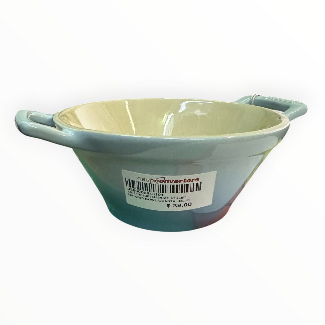 Le Creuset Cassoulet Serving Bowl, Coastal Blue 760ml