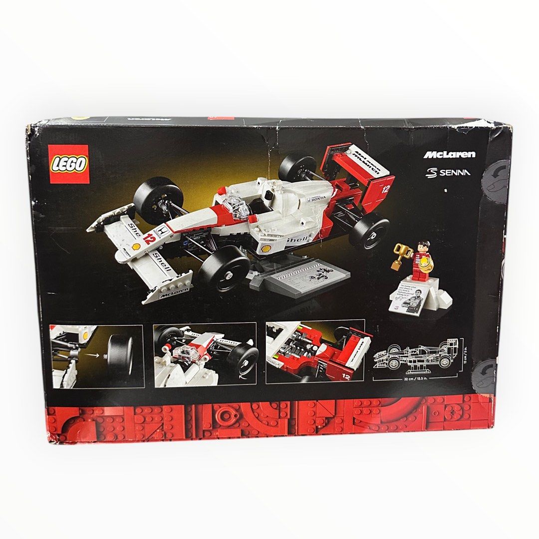 LEGO Icons McLaren MP4/4 & Ayrton Senna Model Car Set, F1 Racing Car Kit
