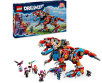 LEGO DREAMZzz 71484 2 in 1 Dinosaur Robot C-Rex by Cooper, t.rex Action Figure Transformable Toy in Pterodactyl with Articulated Parts and 4 Minifigures