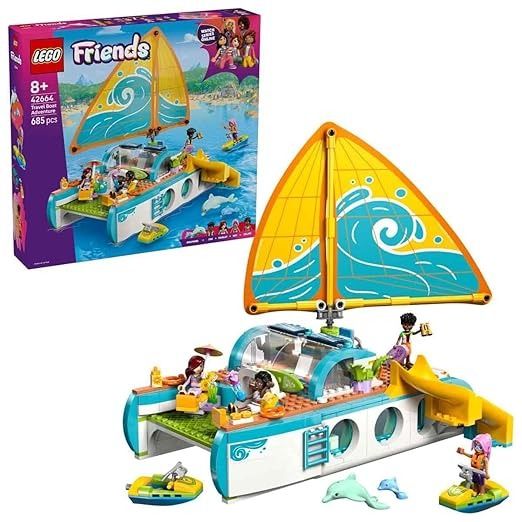 LEGO Friends Travel Boat Adventure Building Kit Role-Play Toy 42664 Building Blocks Toys for 8+ Gift for Boys and Girls