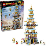 LEGO Monkie Kid Celestial Pagoda Building Toy with Tower, Colour Stones and Fantasy Figures 80058 (1621 Pieces)