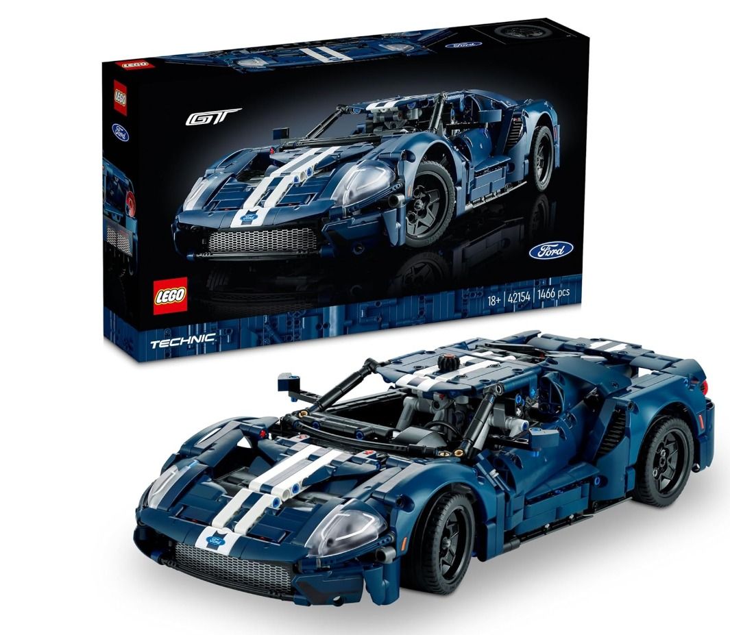 LEGO Technic 2022 Ford Gt 42154 Building Kit for Adults (1,466 Pieces), Multi Color