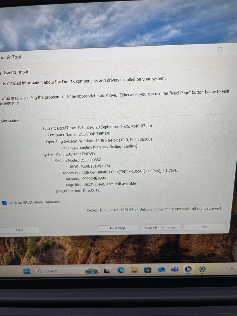 LENOVO E14 Gen 5 (Type 21JL0008SG) Laptop, Win 11 Pro | i7-1355U | 40GB Ram | 1 TB SSD