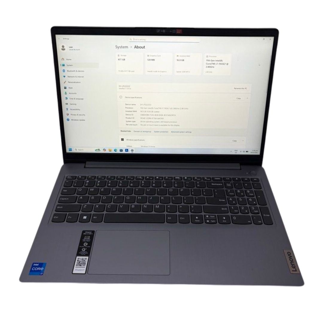 Lenovo IdeaPad 3 15ITL6 i7-11657G, 16GB Ram, 512GB SSD, Win 11, 15.6” Laptop Main image
