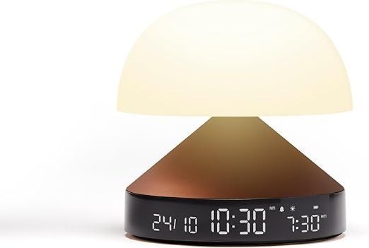 Lexon MINA SUNRISE LED Lamp with LCD Alarm Clock-Bronze
