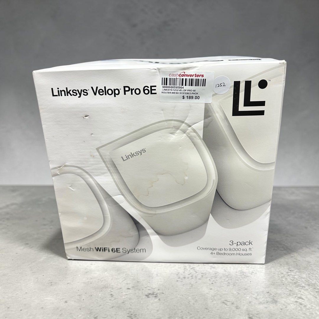 Linksys Velop Pro WiFi 6E Mesh Router, 3 Pack