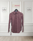 Burberry Long Sleeve Shirt size S Red Straps Pattern