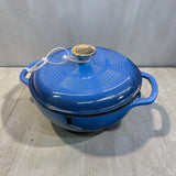 Lodge EC3D33 Enameled Cast Iron Dutch Oven 3Quart Caribbean Blue