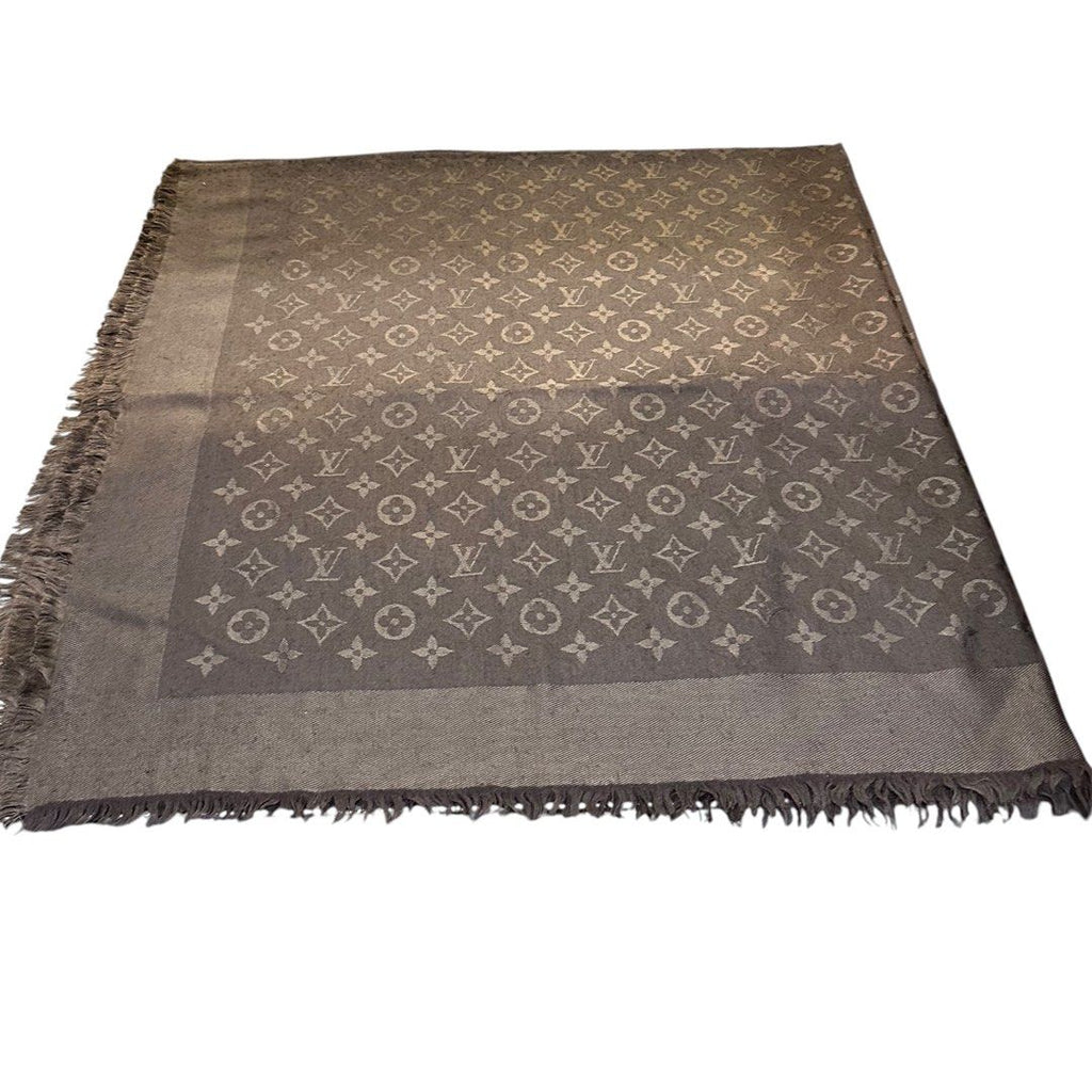 Louis Vuitton Monogram shawl/scarf featuring the Iconic LV Initials and Monogram Floral pattern