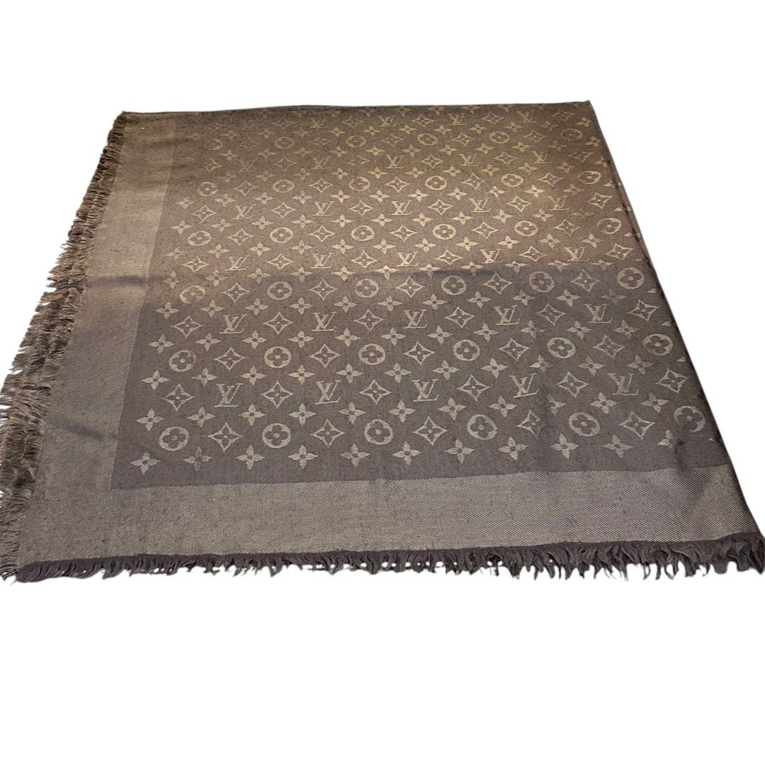 Louis Vuitton Monogram shawl/scarf featuring the Iconic LV Initials and Monogram Floral pattern