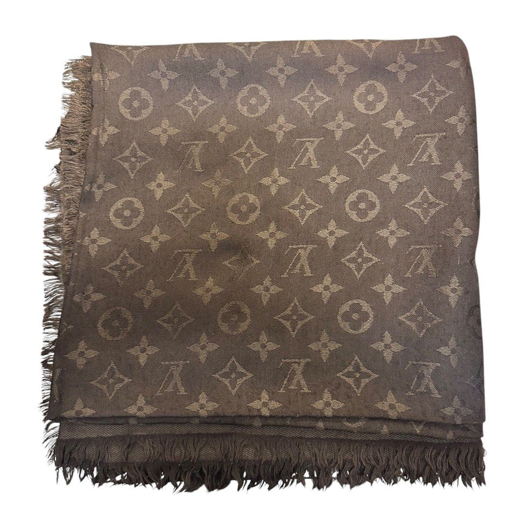 Louis Vuitton Monogram shawl/scarf featuring the Iconic LV Initials and Monogram Floral pattern
