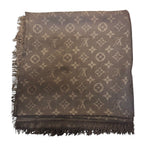 Louis Vuitton Monogram shawl/scarf featuring the Iconic LV Initials and Monogram Floral pattern