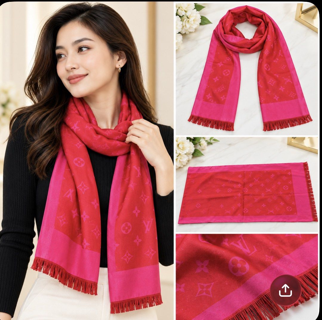 Louis Vuitton silk Pink Scarf