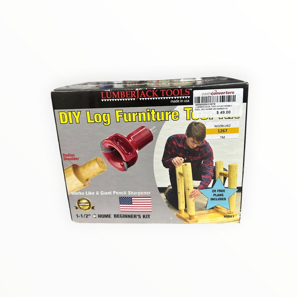 Lumberjack Tools Tenon Cutter Kit for Log Furniture, 1.5" Cutter & Forstner Bit, Home Series Powder Coated Aluminum, 1/2" Shank, Dual Blades Create a Radius Shoulder Profile