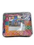Lush Decor Misha Quilt | Patchwork Bohemian Reversible Print Pattern 3 Piece Bedding Set - King - Fuschia and Blue S$45