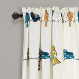 Lush Decor Rowley Birds Room Darkening Curtains, Set for Living Room, Dining Room, Bedroom (Pair), 52" W x 84" L