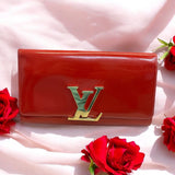 Louis Vuitton M90199 Pochette Louise Vernis Rogue W25 × H14 × D4cm