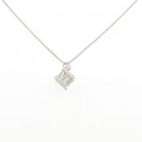 Tiffany & Co. Atlas 925 Silver Cube Pendant Necklace