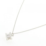 Tiffany & Co. Atlas 925 Silver Cube Pendant Necklace