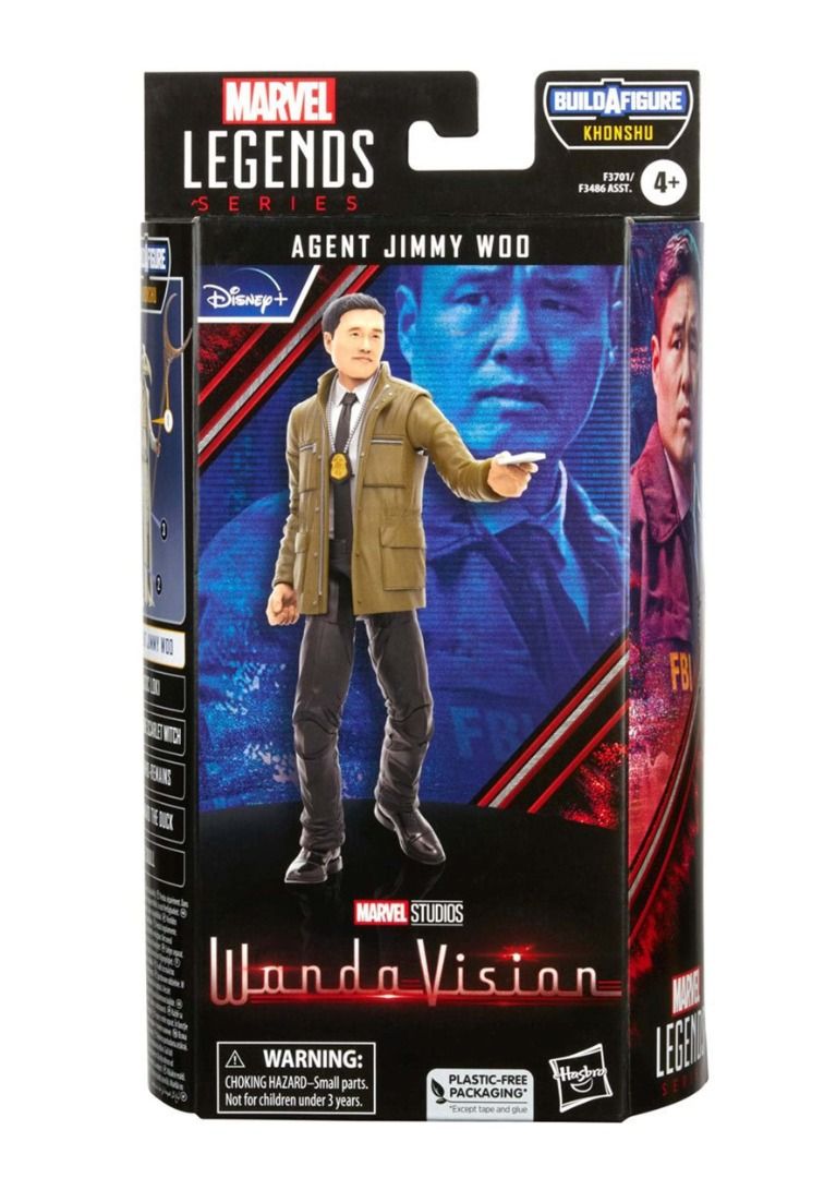Marvel Legends Series MCU Disney Plus Wandavision Agent Jimmy Woo Action Figure 6-inch Collectible Toy, 1 Accessory and 2 Build-A-Figure Parts Main image