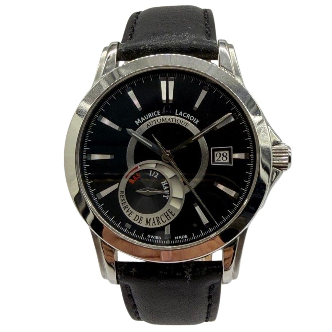 Maurice Lacroix De Marche Reserve Points PT6008 38mm Automatic Black Dial Watch Main image