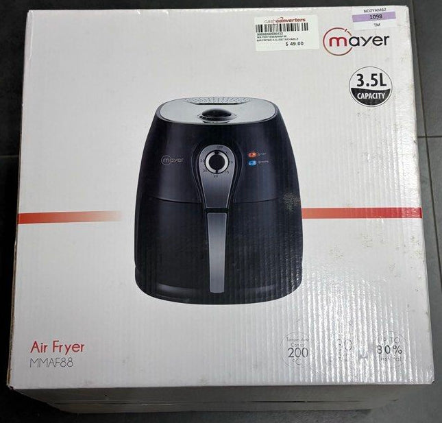 MAYER Air Fryer MMAF88 Black With Silver 3.5L
